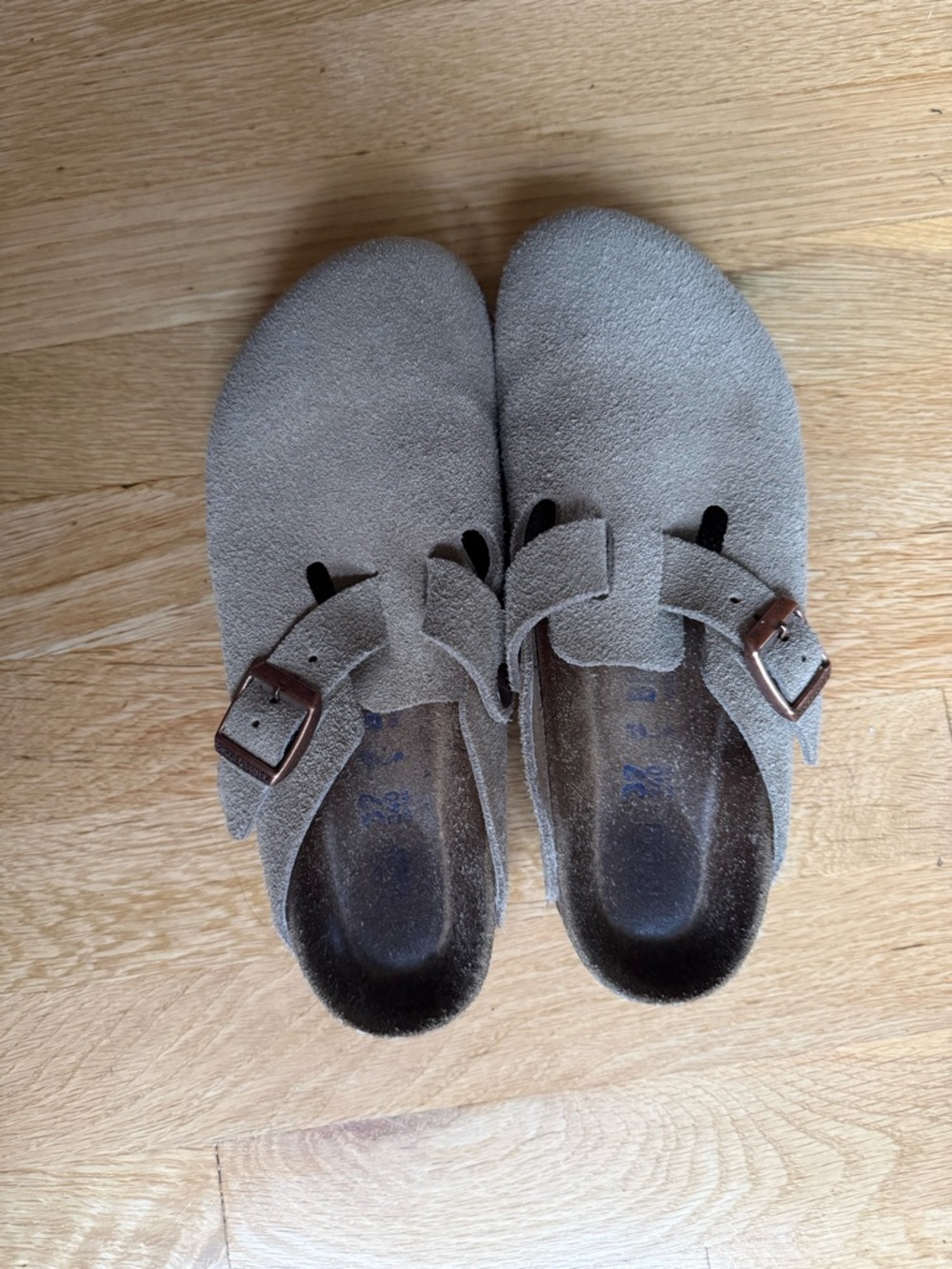 Birkenstock Taupe Suede Boston Clog - Slip-On Comfort